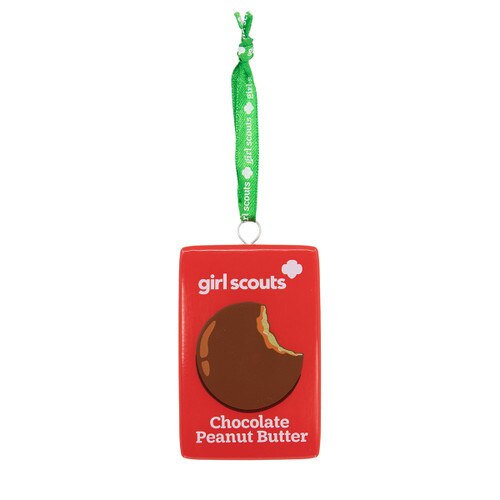 Girl Scout Chocolate Peanut Butter Cookie Box Ornament