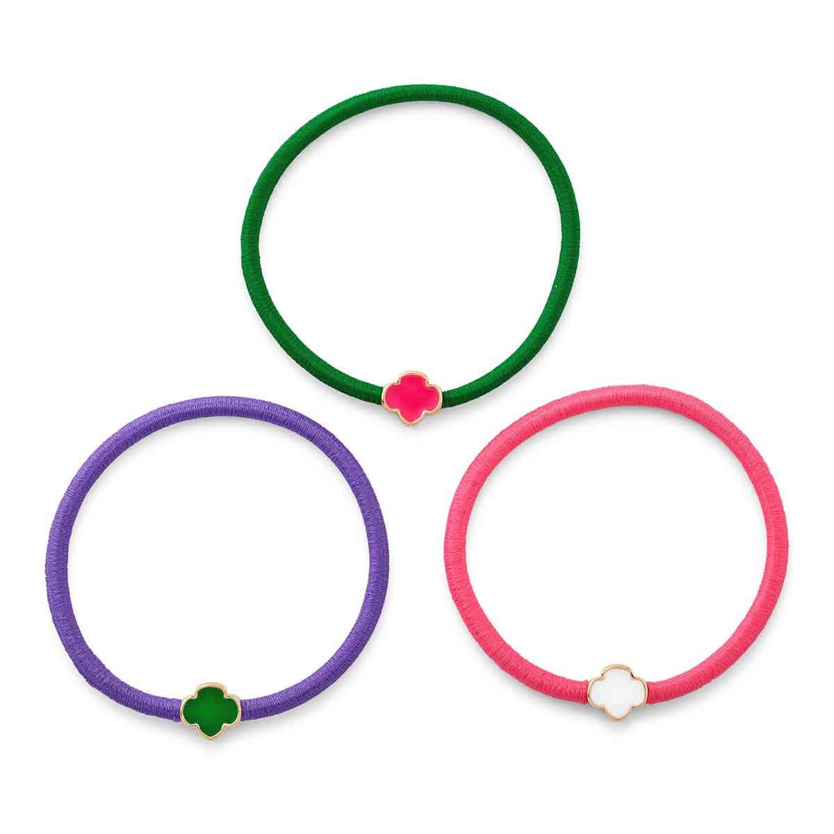 Multicolor Hair Tie - 3 Pack Set