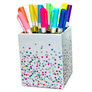Cofetti Pen Cup w/ Gel Pens Set