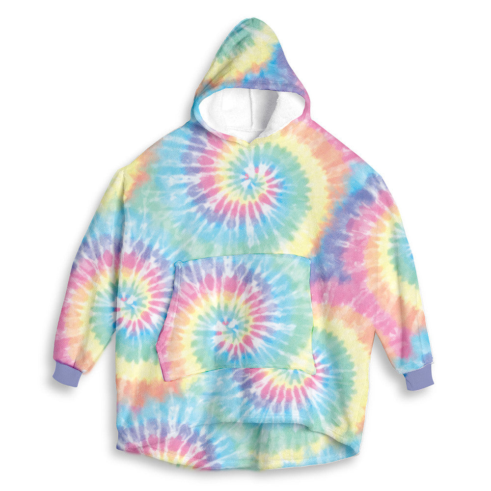 Pastel Delight Fuzzy Huuugey Oversided Hoodie - Girls
