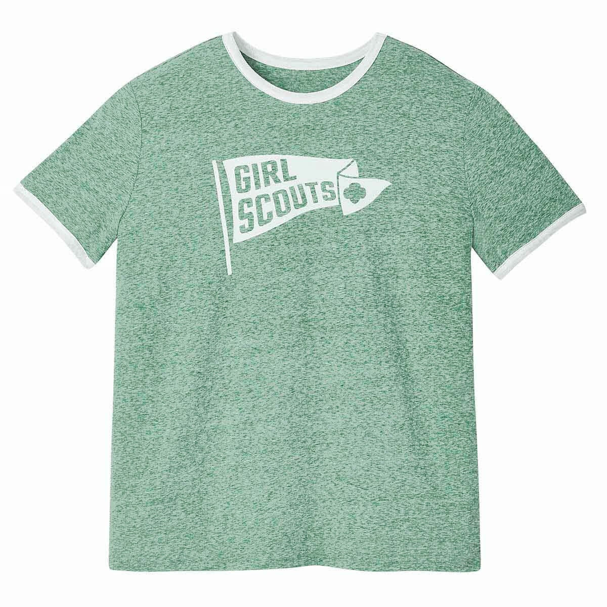 Vintage Pennant Green T-Shirt - Womens
