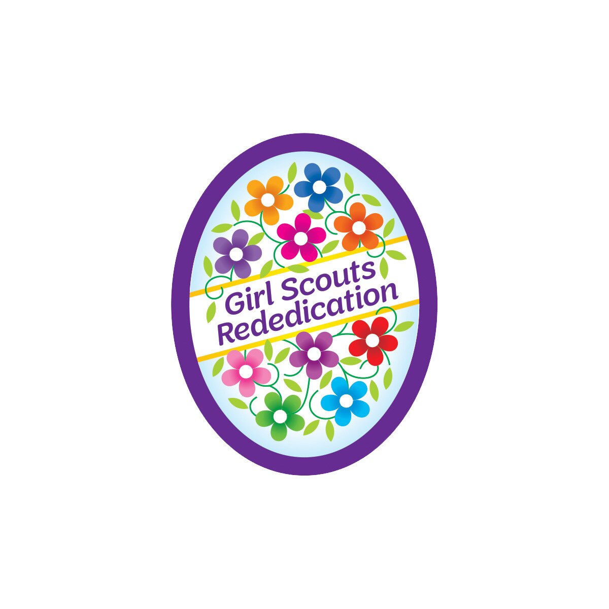 Rededication Flower Banner Sew-On Patch