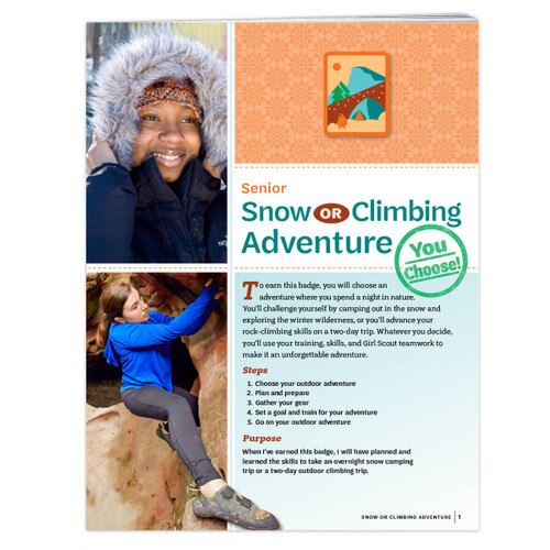 Senior Snow or Climbing Adventure Badge Requirements