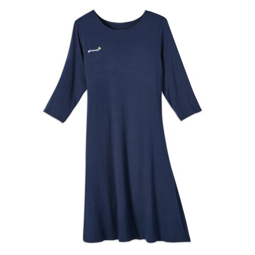 Three-Quarter Sleeve Knit Dress - Womens