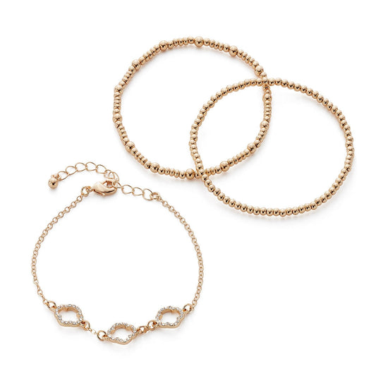 Pave Edge Bracelets - Set of 3