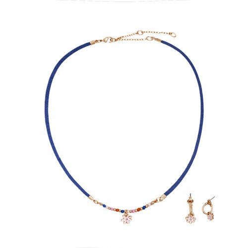 Daisy Bead Necklace and Earrings Set