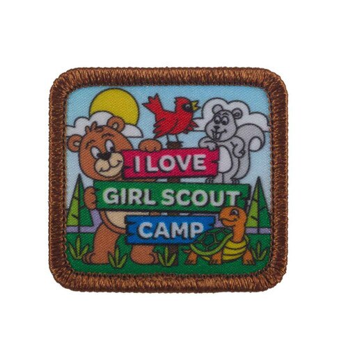 I Love Girl Scout Camp Sew-On Patch