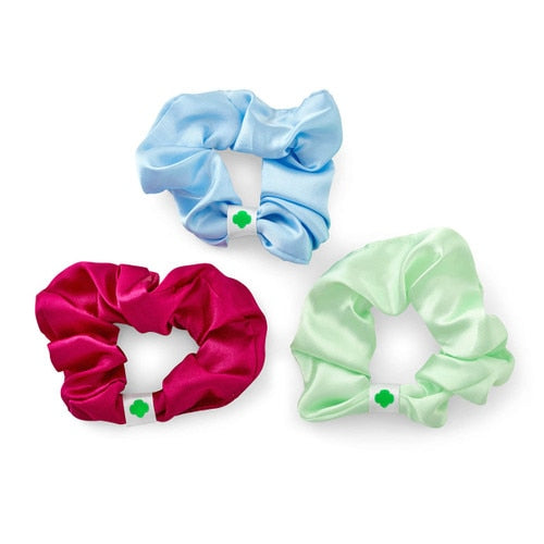 Multicolor Hair Scrunchie - 3 Pack Set