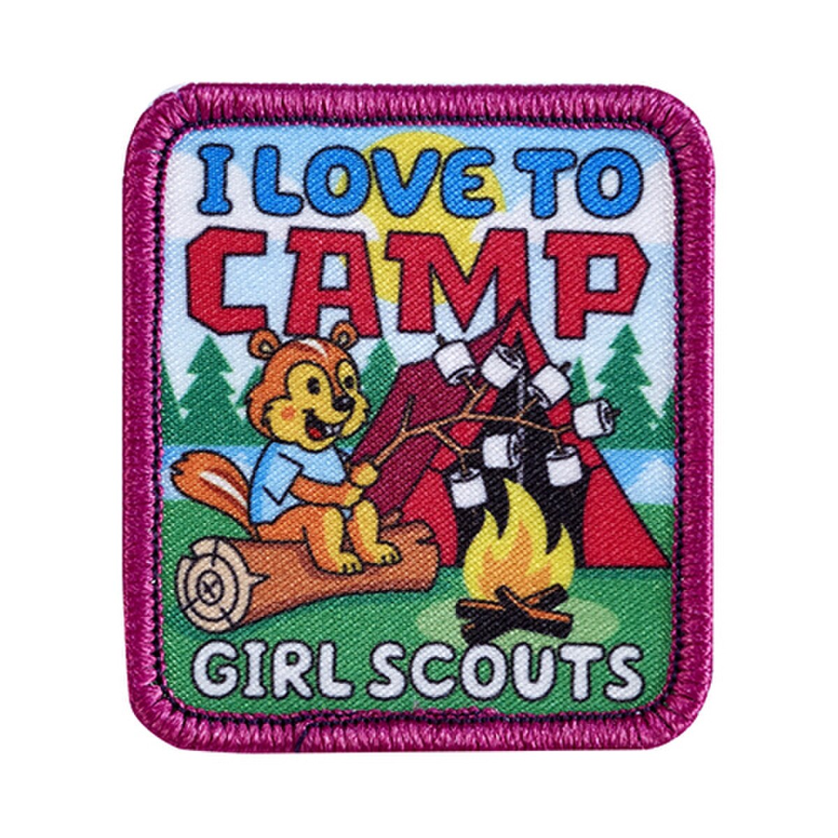 I Love To Camp Chipmunk Sew-On Patch