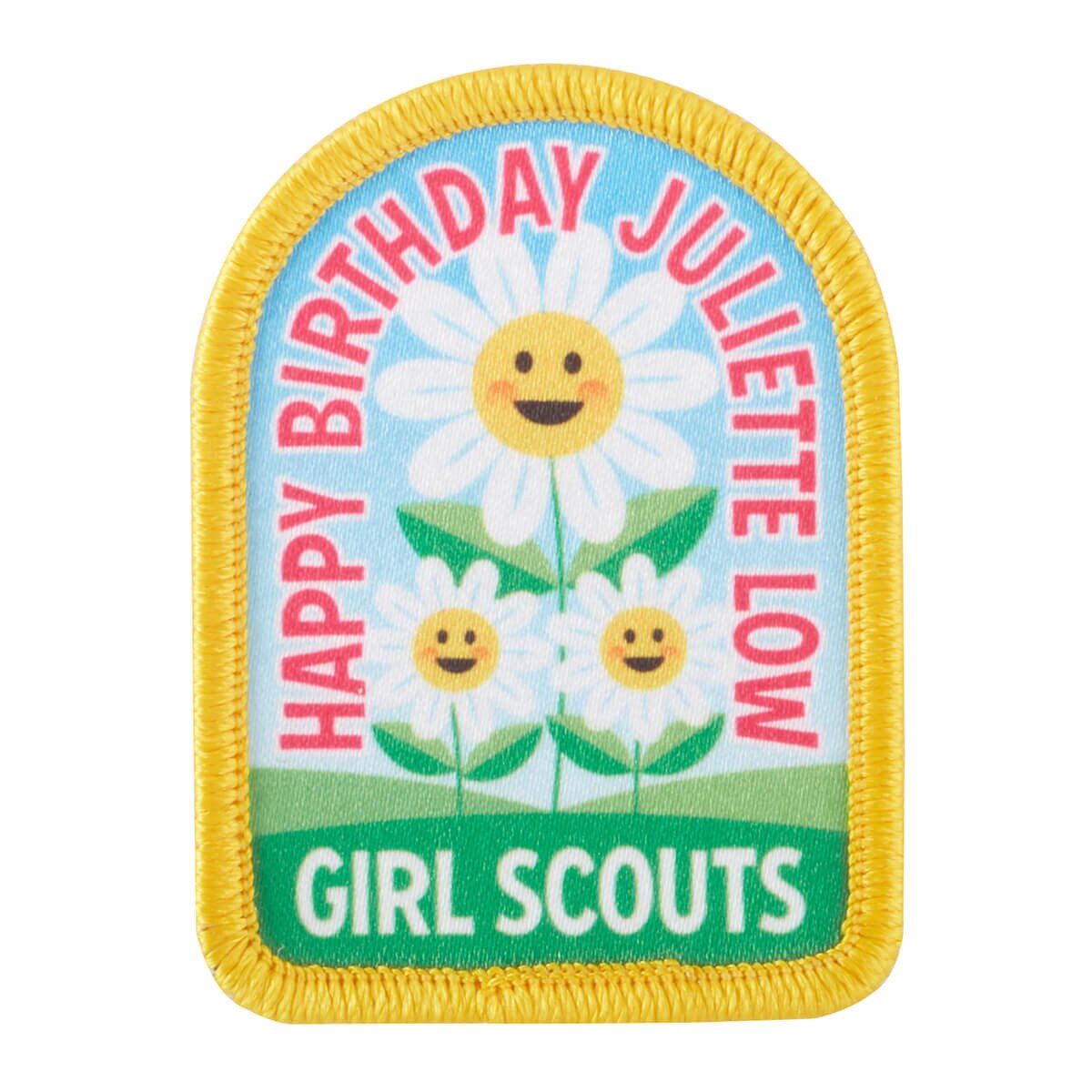 Happy Birthday Juliette Gordon Low Daisies Sew-On Patch