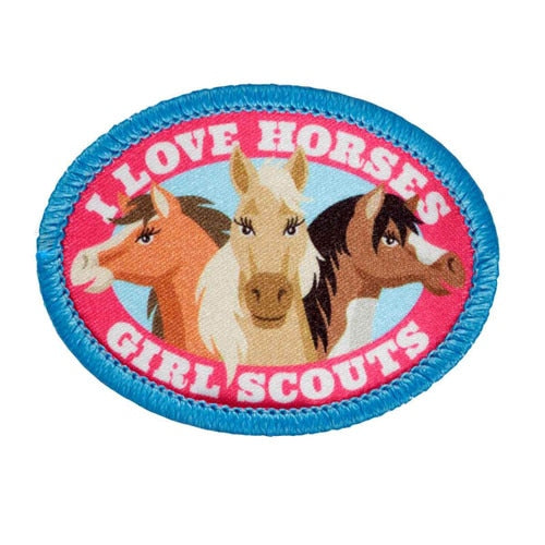 Girl Scouts Love Horses Sew-On Patch
