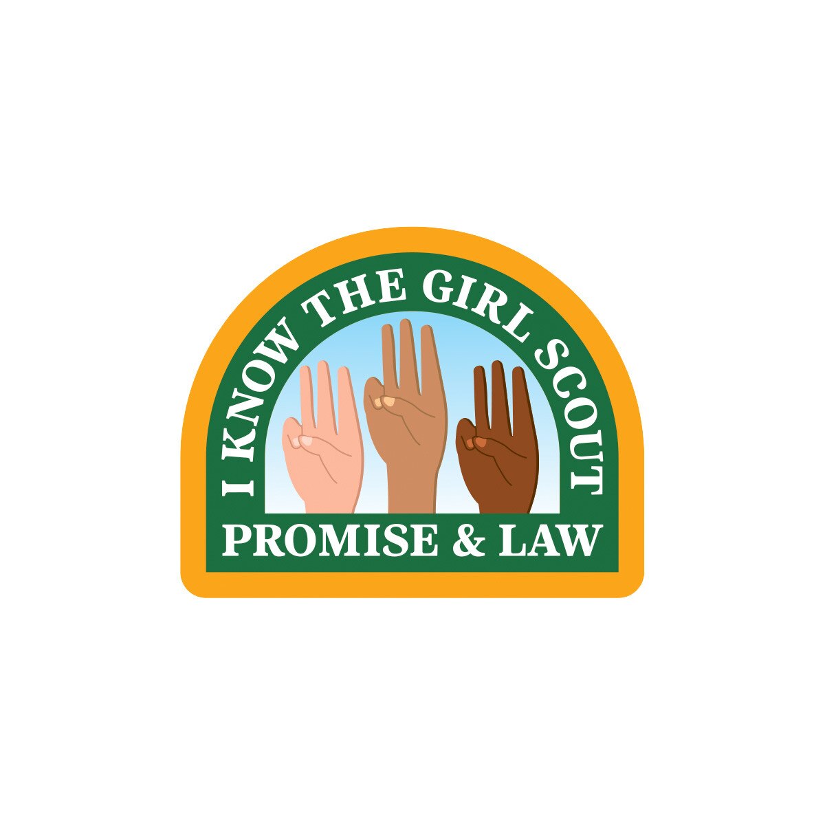 I Know The Girl Scout Promise Law Sew-On Patch