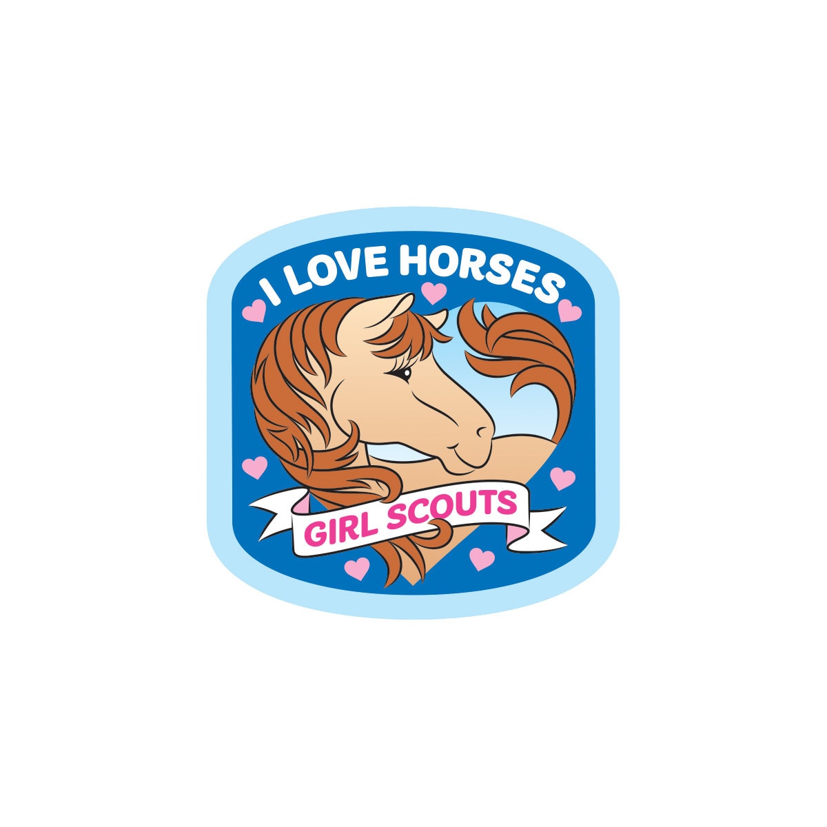 I Love Horses Sew-On Patch