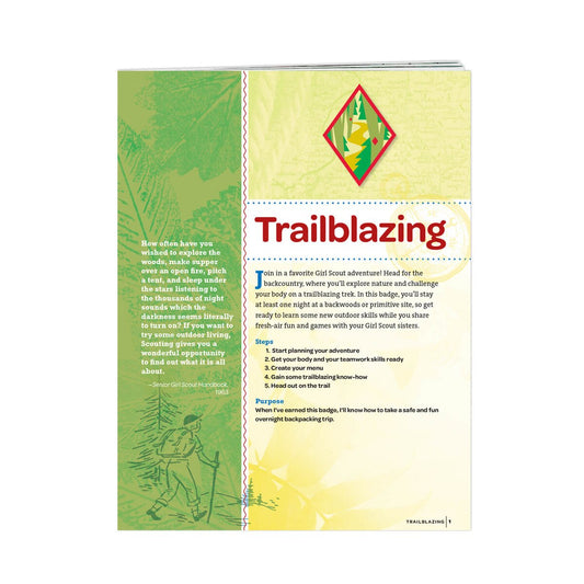 Cadette Trailblazing Badge Requirements