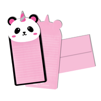 pandacorn glitter notecards