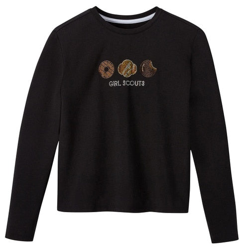 Rhinestone Cookie Long Sleeve T-Shirt - Girls
