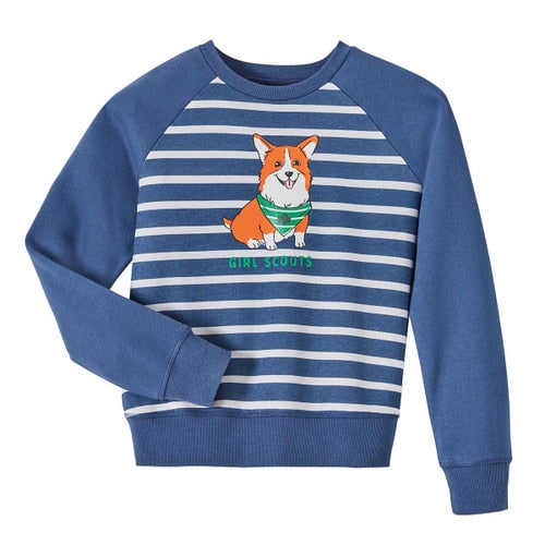 Happy Corgi Sweatshirt - Girls