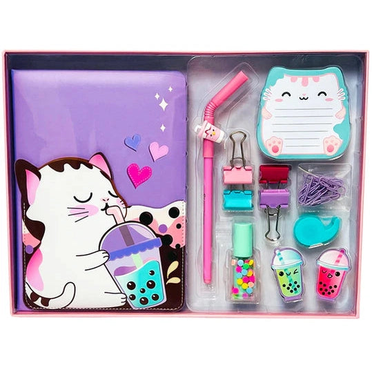 Boba Kit-Tea Cat Stationary Set