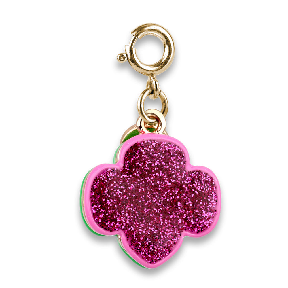 Charm It! Girl Scout Gold Glitter Trefoil Charm