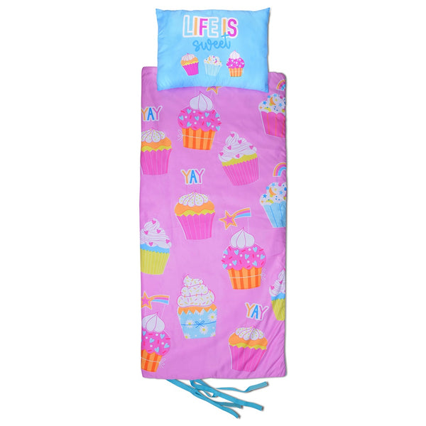 Cupcake Party Sleeping Bag and Pillow Set