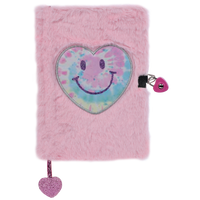 Heart Tie Dye Journal Lock & Key Furry Journal