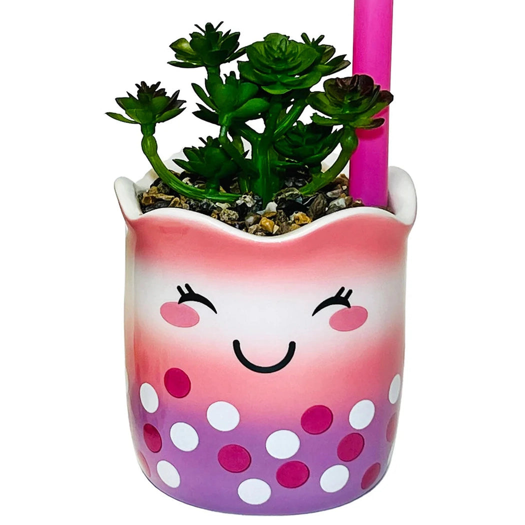 My Best Tea Faux Succulent Planter - Rose