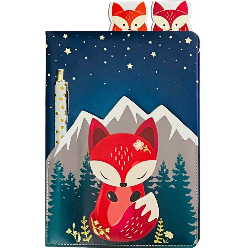 Sweetie Fox Pocket Journal w/ Pen & Magnet Page Markers