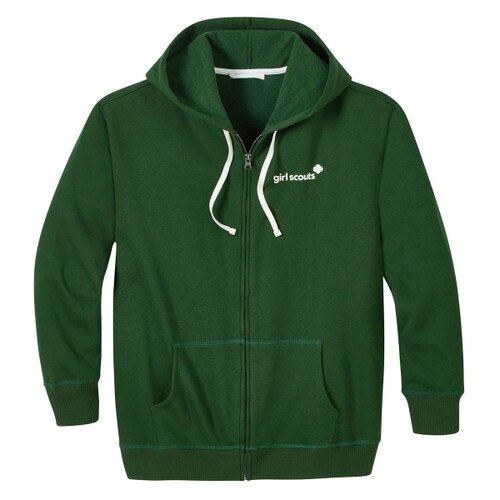 Green Zip-Up Hoodie - Adult