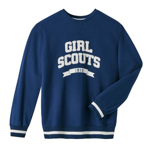 Navy Varsity Pullover Sweatshirt - Adult
