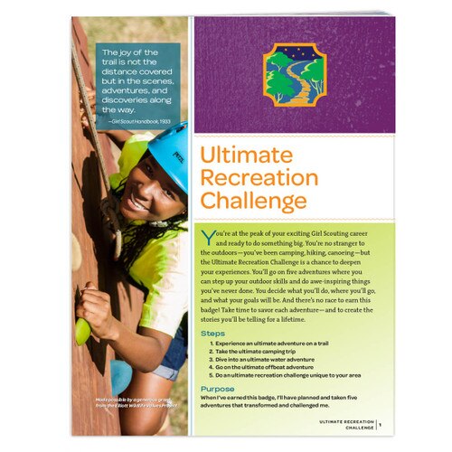 Ambassador Ultimate Recreation Challenge Badge Requirements
