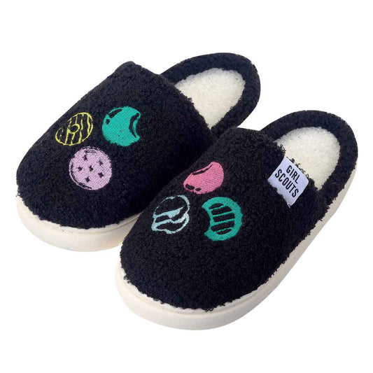 Cookie & Dots Fuzzy Lounge Slippers - Girls