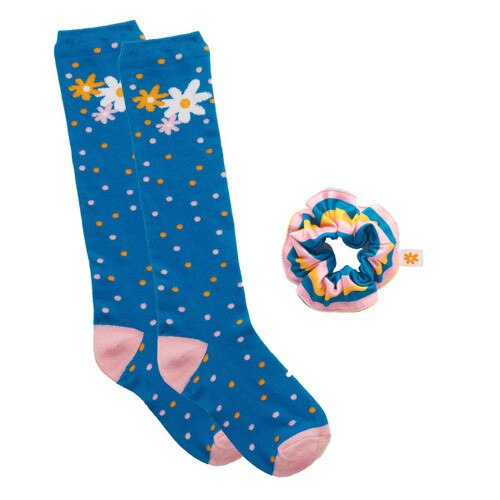 Daisy Knee-High Socks and Scrunchie Set
