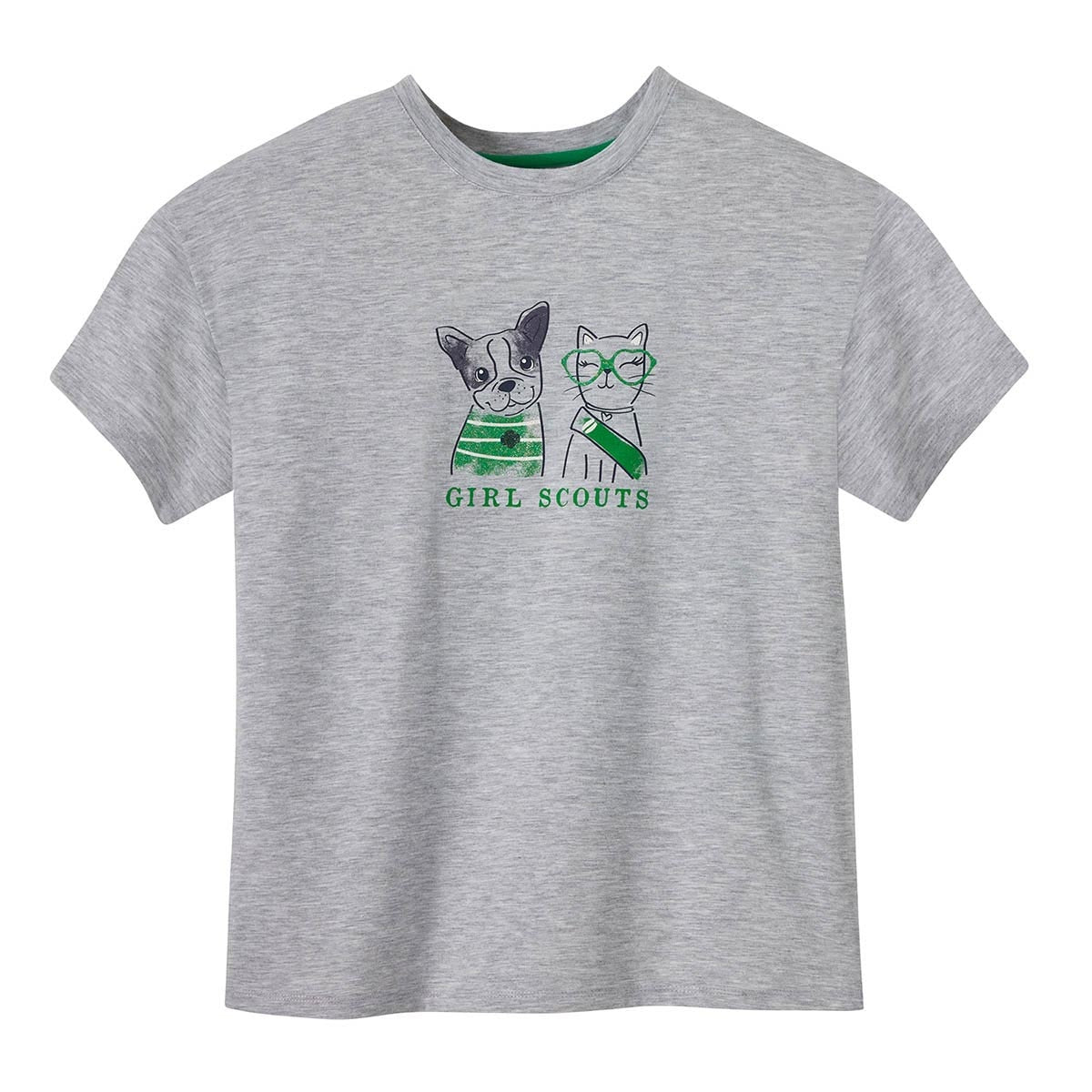 Puppy Kitty Gray T-Shirt - Girls