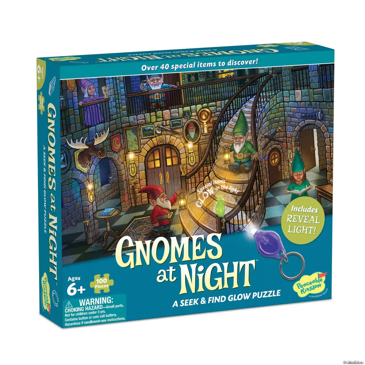 Gnomes at Nights Seek & Find Glow Puzzle