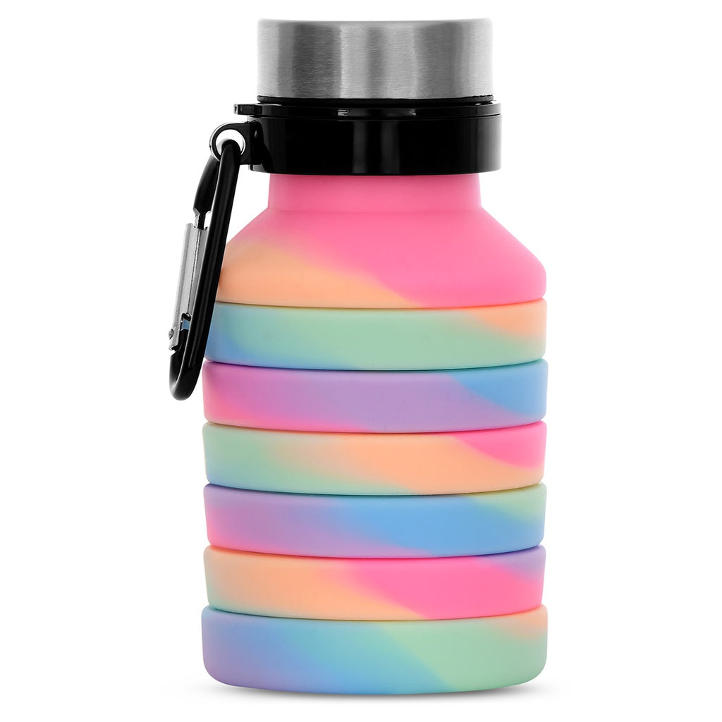 Happy Stripes Collapsible Water Bottle