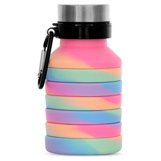 Happy Stripes Collapsible Water Bottle