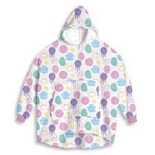 HUUUGEY Oversized Hoodie - Rainbow Smiley