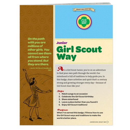 Junior Girl Scout Way Badge Requirements