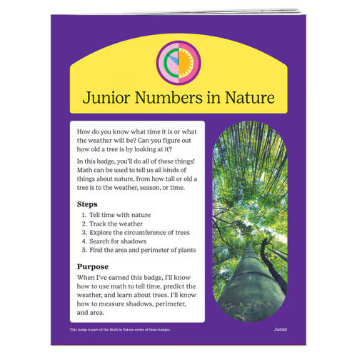 Junior Numbers in Nature Badge Requirements
