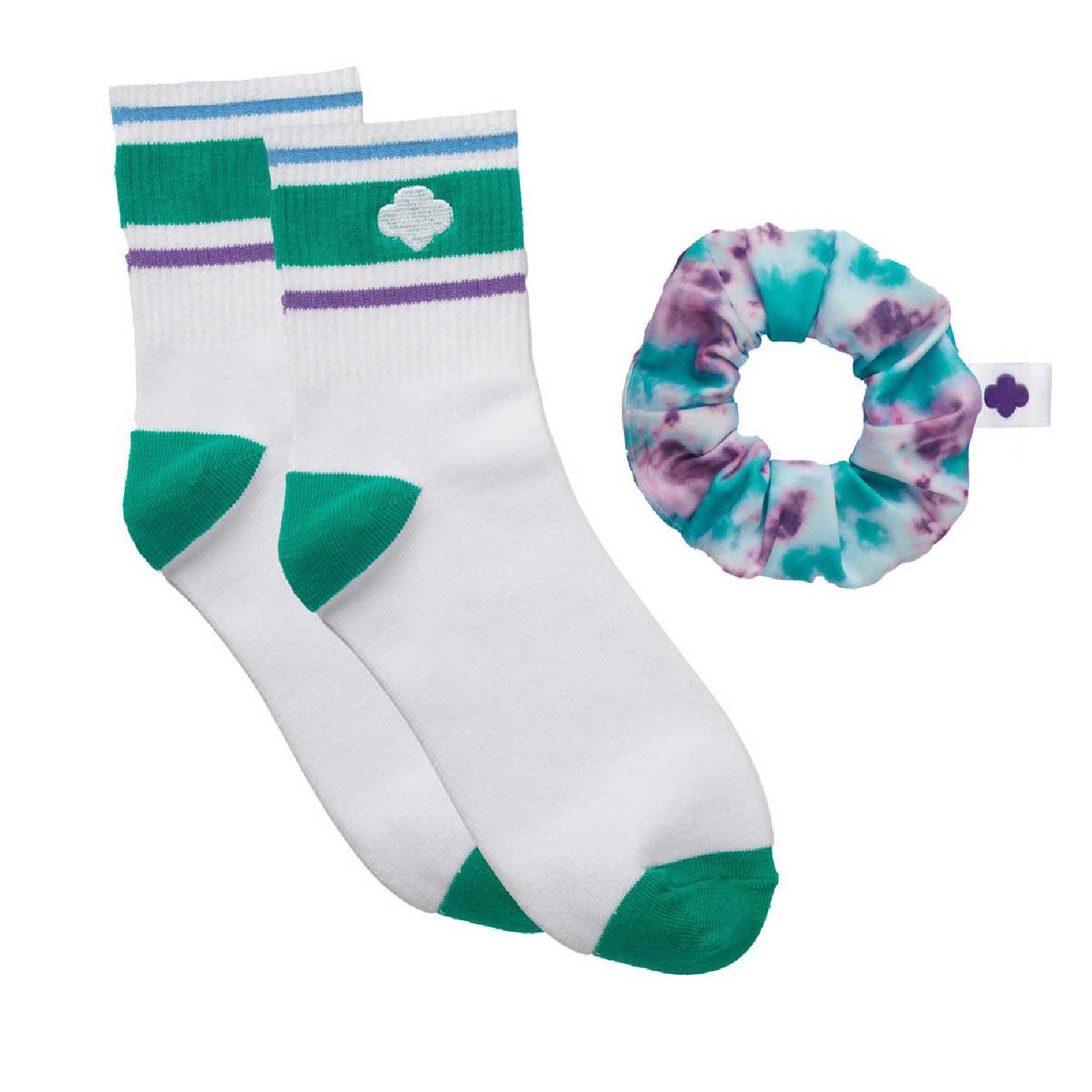 Junior Crew Sock and Scrunchie Set