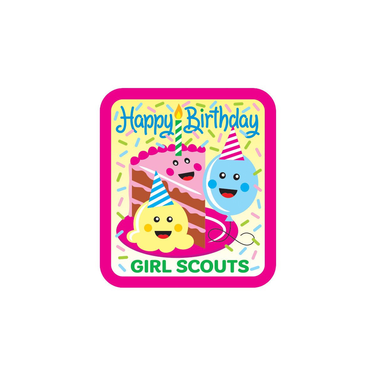 Happy Birthday Cake And Balloons Sew-On Patch