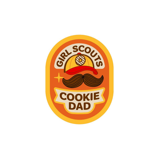 Cookie Dad Mustache Iron-On Patch