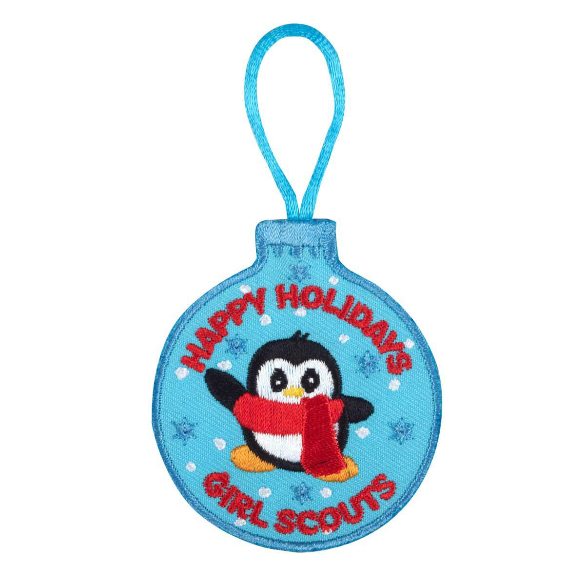 Happy Holiday Penguin Patch Ornament