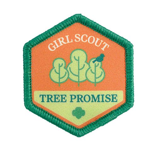 Girl Scout Tree Promise Sew-On Patch (Orange)