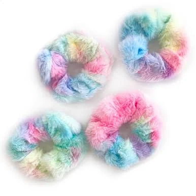 Tie Dye Furry Scrunchies