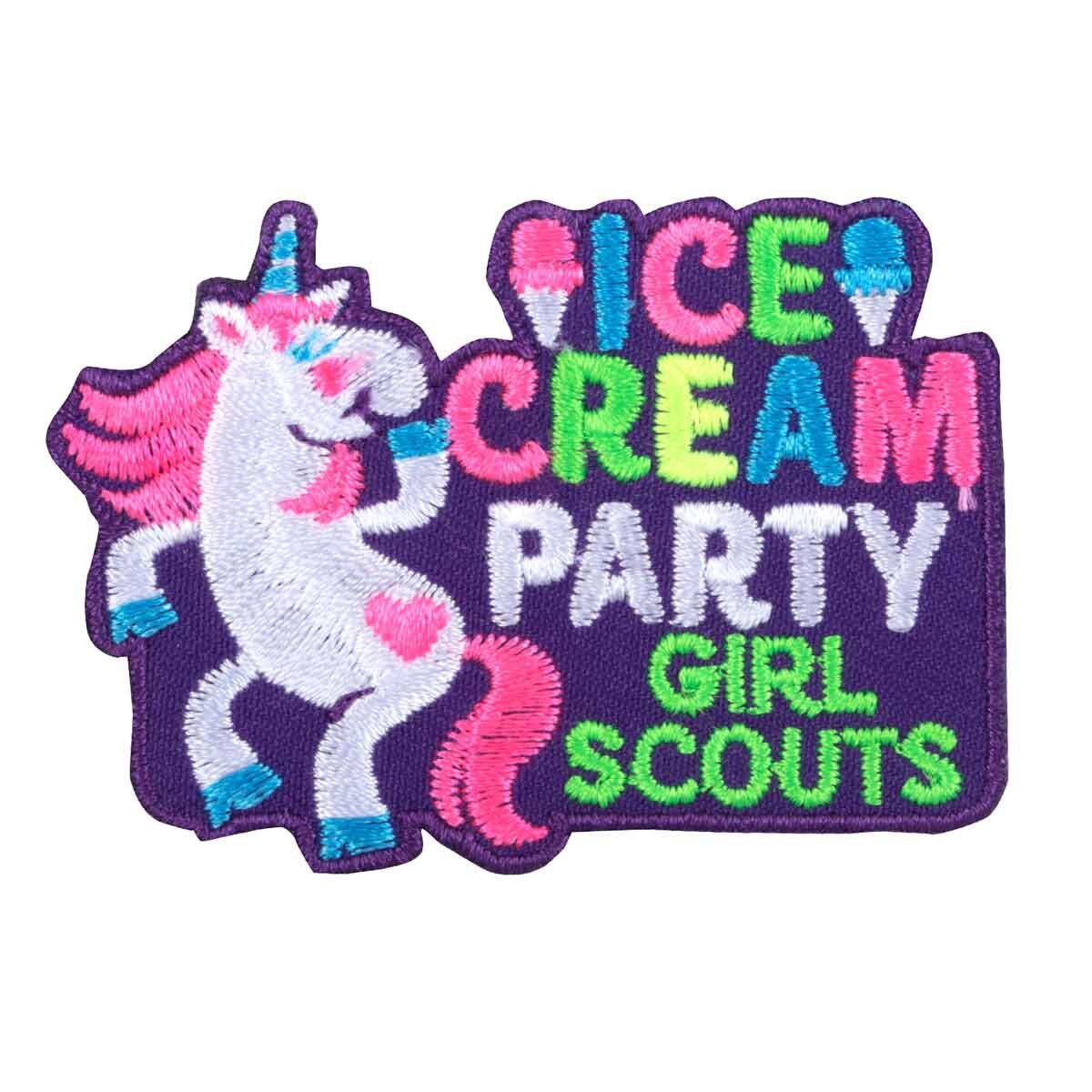 Unicorn Ice Cream Party Iron-On Patch