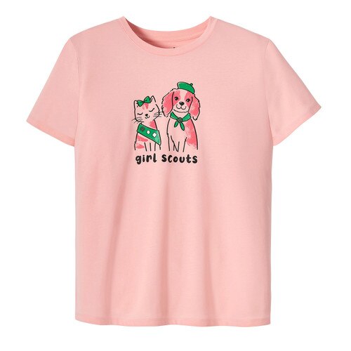 Pink Puppy Kitty T-Shirt - Womens