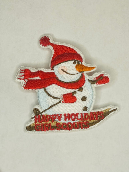 Happy Holidays Ski Snowman