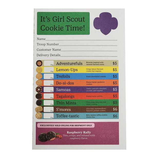 Cookie Order Card Notepad