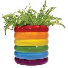 Stacked Rainbow Planter